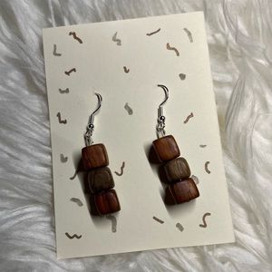 brown block earrings
brand new, handmade